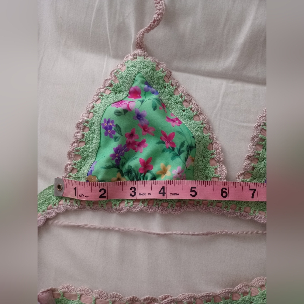Rinikini Charlotte Lace Up Crochet Bikini Size Small - Picture 7 of 7